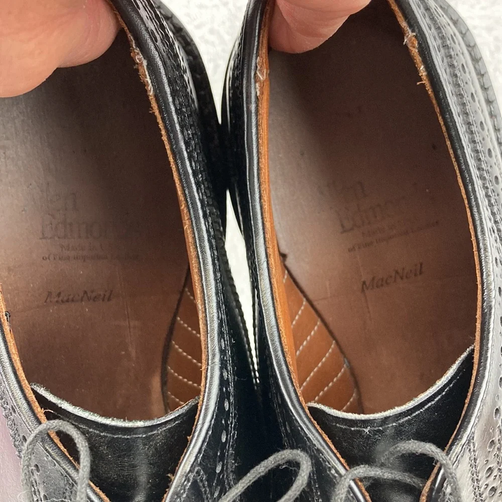 Allen Edmonds Men’s MacNeil Black Leather Wingtip Oxford with Cedar Shoe Trees 9